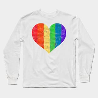 Pride mixed media heart Long Sleeve T-Shirt